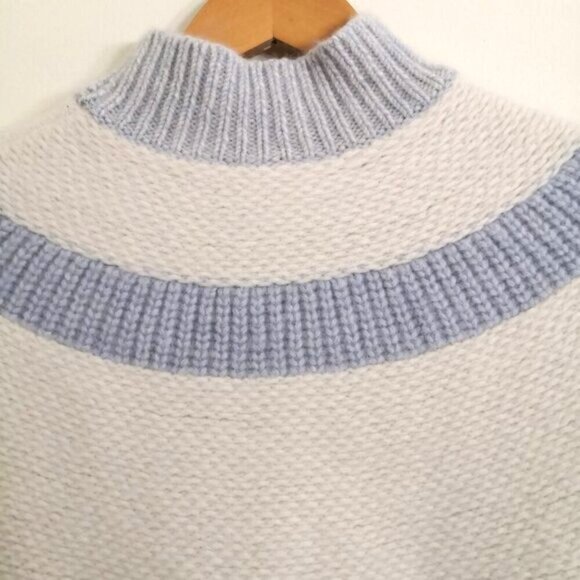 Like New Haven Well Within Cashmere Colorblock Yoke Sweater Chunky Knit Size L - Picture 7 of 9